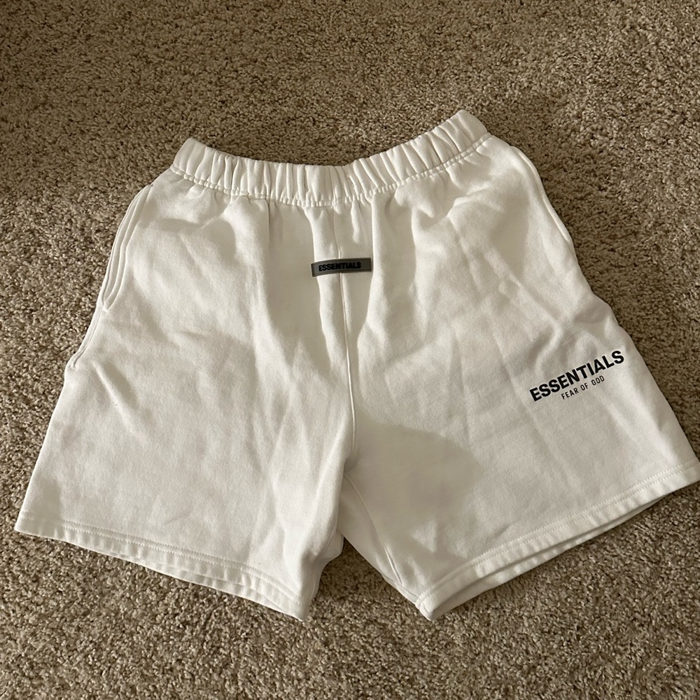 Essentials Reflective White Shorts